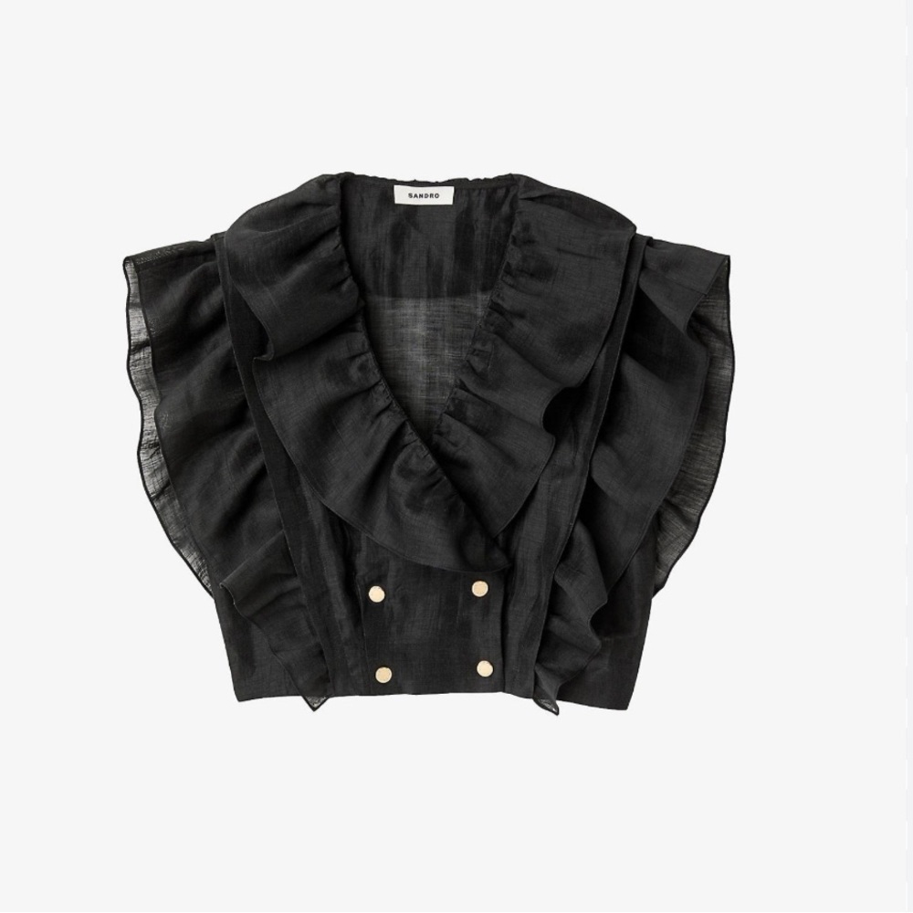 ISO: Sandro Folie Ruffle Blouse in size S or M (1 or 2)